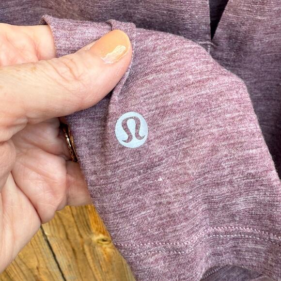 Lululemon Box It Out Short Sleeve Heathered Oxblood Size 10 - Picture 7 of 7